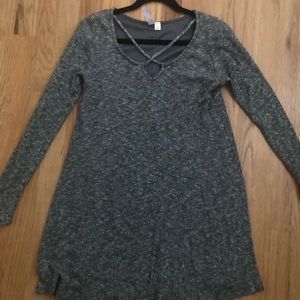Grey sweater dress